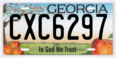 GA license plate CXC6297