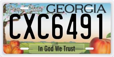 GA license plate CXC6491