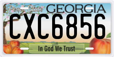 GA license plate CXC6856