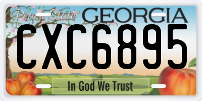 GA license plate CXC6895