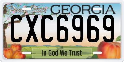 GA license plate CXC6969