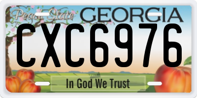 GA license plate CXC6976