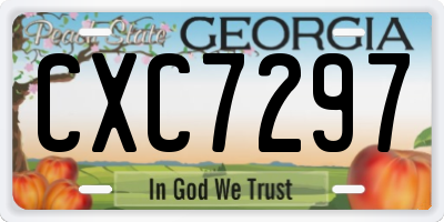 GA license plate CXC7297