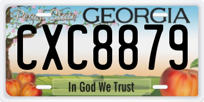 GA license plate CXC8879