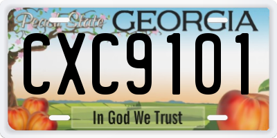 GA license plate CXC9101