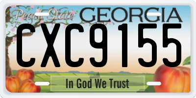 GA license plate CXC9155