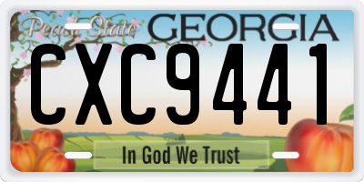 GA license plate CXC9441