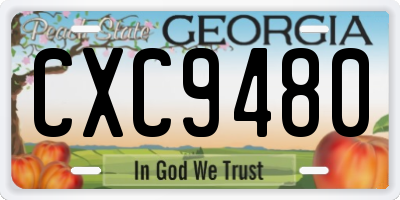 GA license plate CXC9480