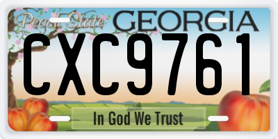 GA license plate CXC9761