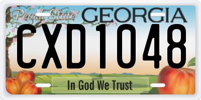 GA license plate CXD1048