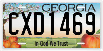 GA license plate CXD1469