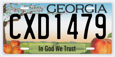 GA license plate CXD1479