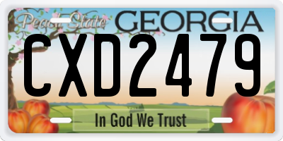 GA license plate CXD2479
