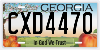 GA license plate CXD4470