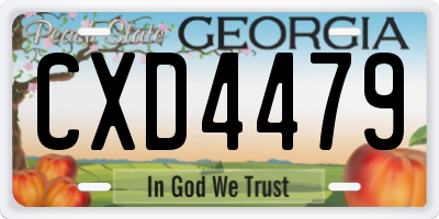 GA license plate CXD4479