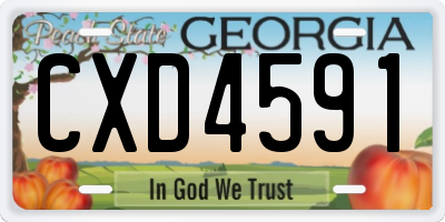 GA license plate CXD4591