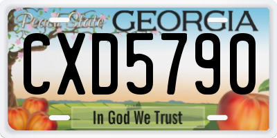 GA license plate CXD5790