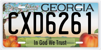GA license plate CXD6261