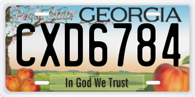GA license plate CXD6784