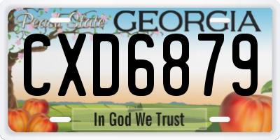 GA license plate CXD6879