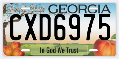 GA license plate CXD6975