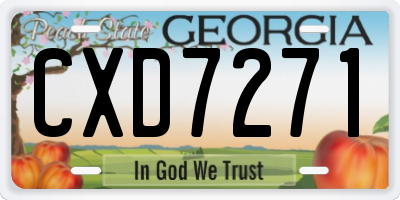 GA license plate CXD7271