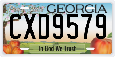 GA license plate CXD9579