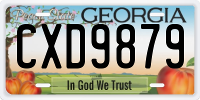 GA license plate CXD9879