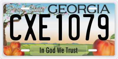 GA license plate CXE1079