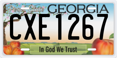 GA license plate CXE1267