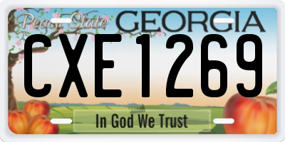 GA license plate CXE1269