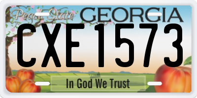 GA license plate CXE1573