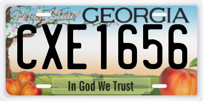 GA license plate CXE1656
