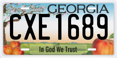 GA license plate CXE1689