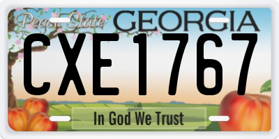 GA license plate CXE1767