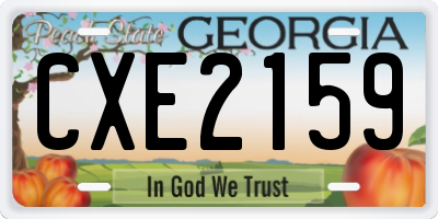 GA license plate CXE2159