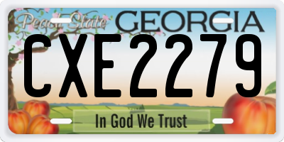 GA license plate CXE2279