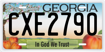 GA license plate CXE2790