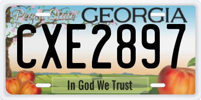 GA license plate CXE2897