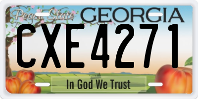 GA license plate CXE4271