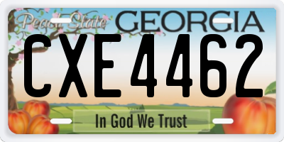 GA license plate CXE4462