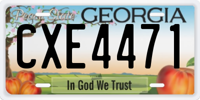 GA license plate CXE4471