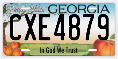 GA license plate CXE4879