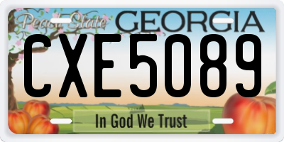GA license plate CXE5089