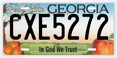 GA license plate CXE5272