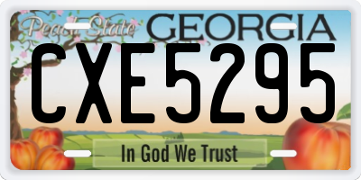 GA license plate CXE5295