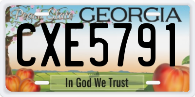 GA license plate CXE5791