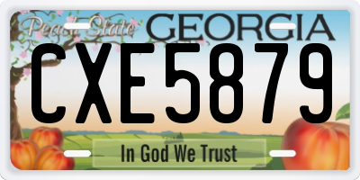 GA license plate CXE5879