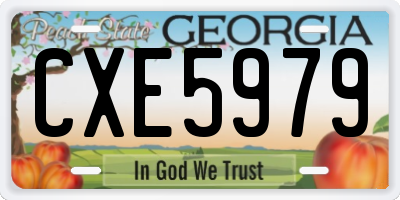 GA license plate CXE5979