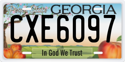 GA license plate CXE6097